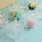 12 Clear 3" Square Bow Top Design Favor Boxes Gift Holders Party Decorations